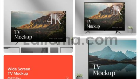 Wide Screen TV Mockup4