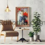 Wooden Picture Frame In Interior Mockup2