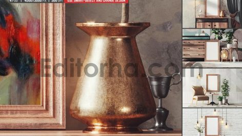 Wooden Picture Frame In Interior Mockup4