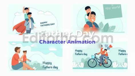 fathers day animation scene pack