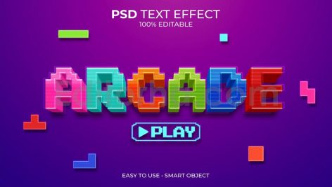 Arcade Game Text Effect