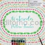 watercolor black pattern brushes
