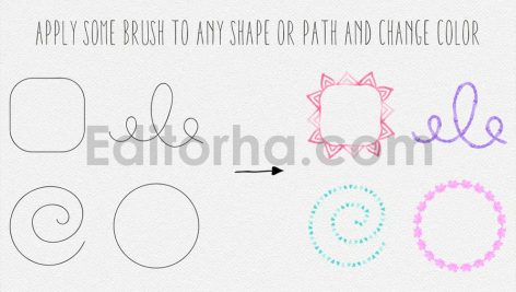 watercolor black pattern brushes