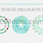 watercolor black pattern brushes