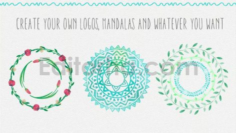 watercolor black pattern brushes