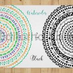 watercolor black pattern brushes