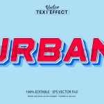 urban editable text effect cartoon font style