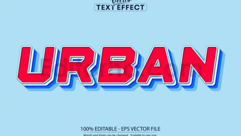 urban editable text effect cartoon font style