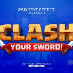 Game Clash Text Effect