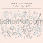 floral flexible illustrator brushes