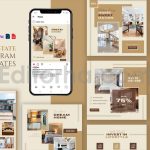 real estate instagram canva templates
