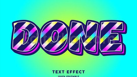 bold with gradient line text style effect