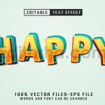 دانلود استایل آماده متن سه‌بعدی Enjoy 3d Text – Editable Text Effect