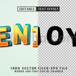 دانلود استایل آماده متن سه‌بعدی Enjoy 3d Text – Editable Text Effect