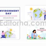 world environment day animation scene