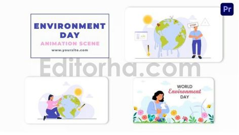 world environment day animation scene