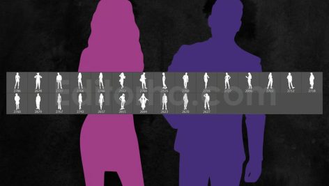 25 People Silhouette Photoshop Stamp Brushes
