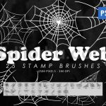 25 Spider Web Photoshop Stamp Brushes