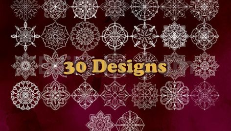 30 Mandala Photoshop Stamp Brushes