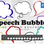 30 Speech Bubbles Photoshop Stamp Brushes