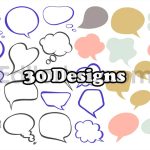 30 Speech Bubbles Photoshop Stamp Brushes