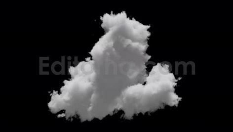 3D big cloud with alpha channel and looping animation