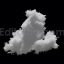 3D big cloud with alpha channel and looping animation