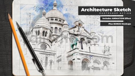 Animated Architecture Sketch Photoshop Action