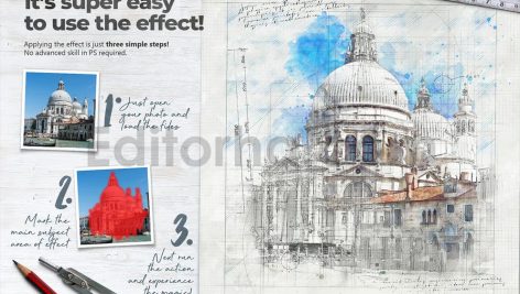 Animated Architecture Sketch Photoshop Action