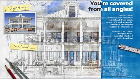 Animated Architecture Sketch Photoshop Action