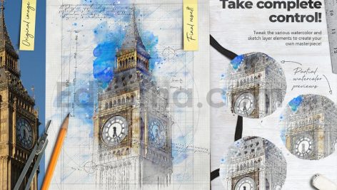 Animated Architecture Sketch Photoshop Action