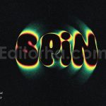 Spin Blur Halftone Text Effect