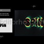 Spin Blur Halftone Text Effect