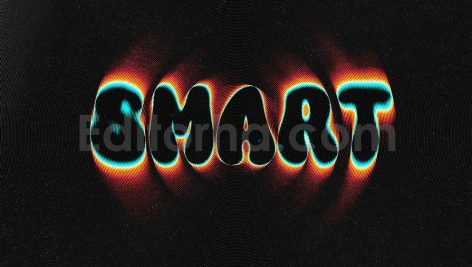 Spin Blur Halftone Text Effect