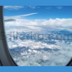 Bright Cloudscape View From the Airplane Window