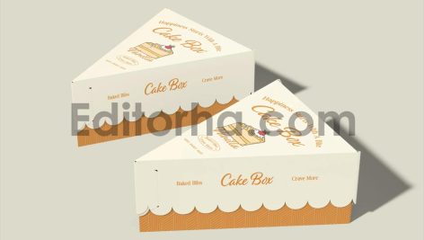 Cake Slice Box Mockup1