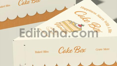 Cake Slice Box Mockup2