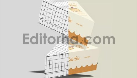 Cake Slice Box Mockup4