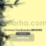 Christmas Tree Branches Photoshop Brushes