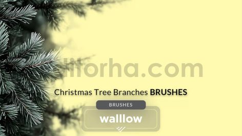 Christmas Tree Branches Photoshop Brushes