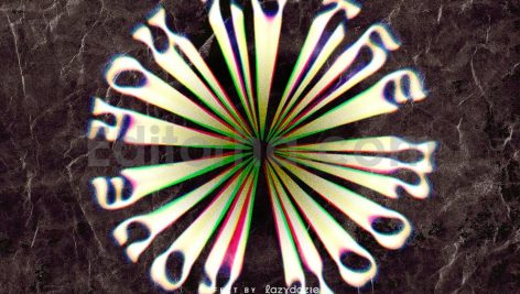 Circular Distortion PSD Text Effect