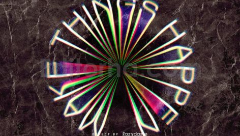 Circular Distortion PSD Text Effect