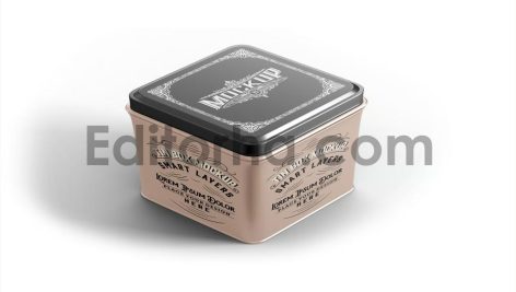 Colored Metal Tin Mockup 2
