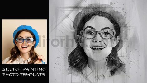 Sketch Painting Photoshop Template