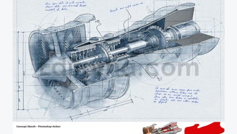 Concept Sketch - Photoshop Action