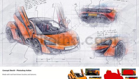 Concept Sketch - Photoshop Action