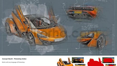 Concept Sketch - Photoshop Action