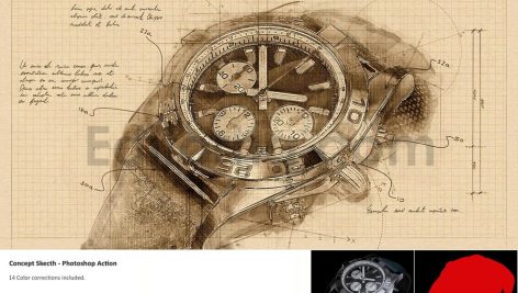 Concept Sketch - Photoshop Action