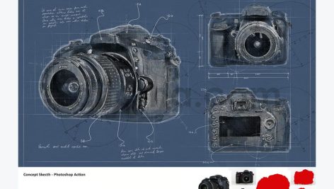 Concept Sketch - Photoshop Action