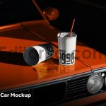 Cup on Car Hood Mockup1